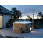 ICON Ø ≈ 2 m Thermo-Wood Hot-Tub — ergonomic glass-fibre shell & 30 kW stainless stove