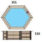 Hexa Wooden Pool – Stylish Garden Wooden Pool | Easy Assembly, Durable Construction, Perfect for Outdoor Relaxation