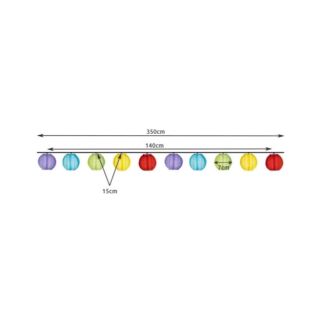 Solar garland 3.5m 2V IP44 23412