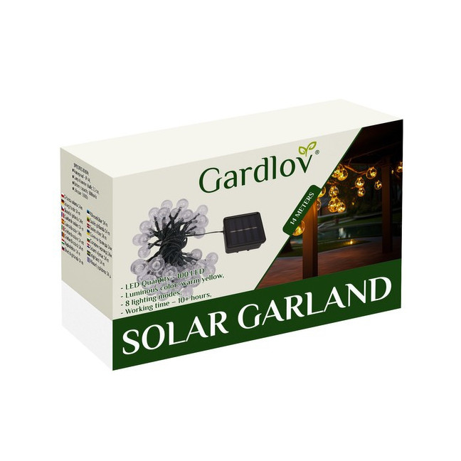 Solar garland 12m IP65 Gardlov 24010