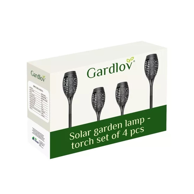 Solar garden lamp - torch set of 4 pcs.23560
