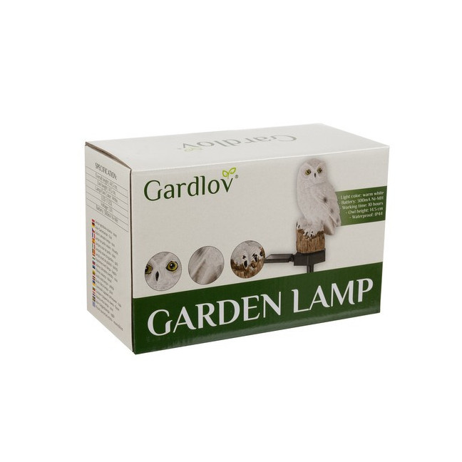 Solar garden lamp - owl Gardlov 23847