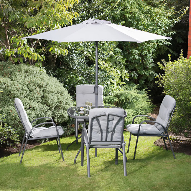 Grey Soft Cushion for Garden Chair Lounger 52 x 52 x 50 cm | Garden furniture, relaxation, modern style