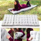 Large Garden Chair Cushion | Lounger for Patio Balcony Grey 145 x 52 cm | Garden furniture, relaxation, modern style