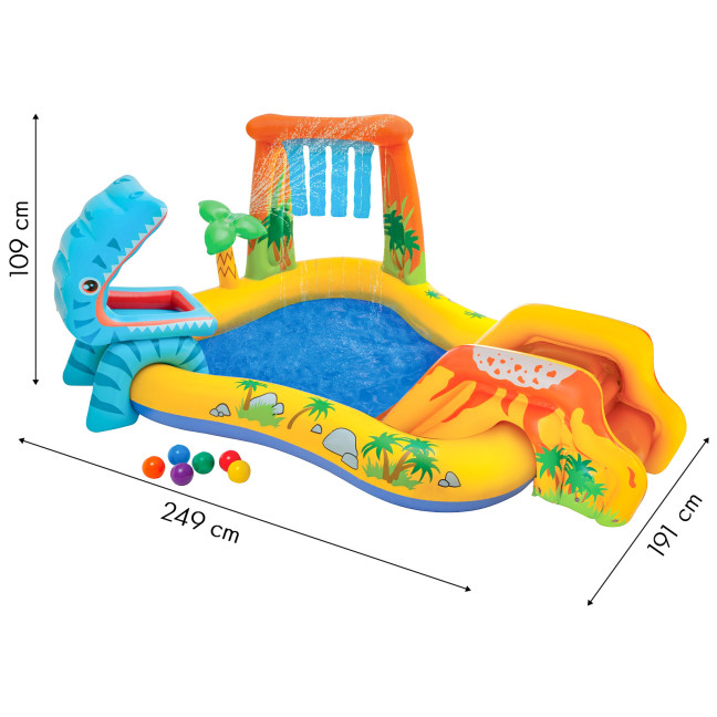 Playground Dinosaurs with slide 249 x 191 x 109 cm INTEX