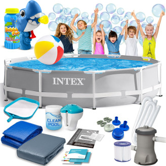 Frame garden pool 305 x 76 cm 15 in 1 + bubble machine for FREE