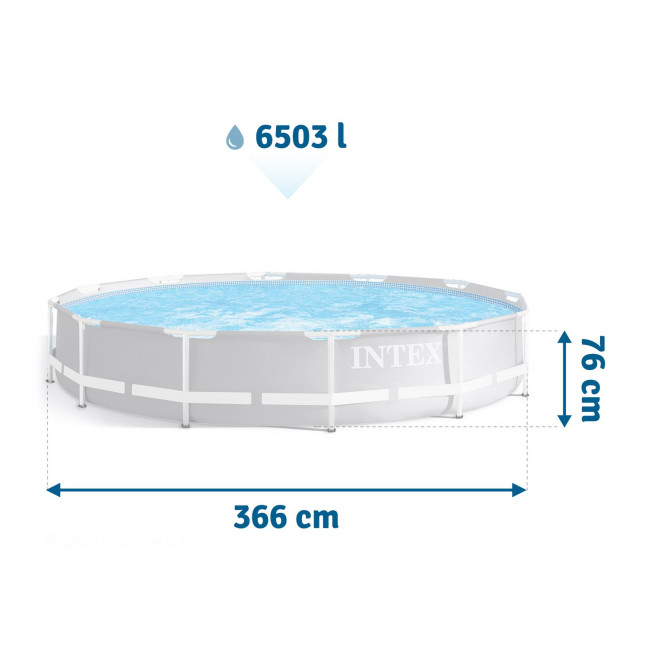 Frame garden pool 366 x 76 cm 16 in 1 + bubble machine for FREE
