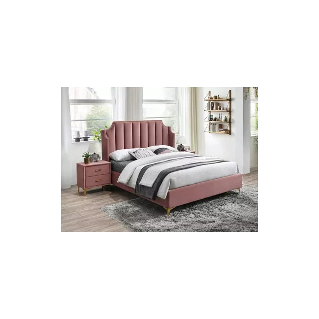 MONAKO VELVET bed 160x200, Pink
