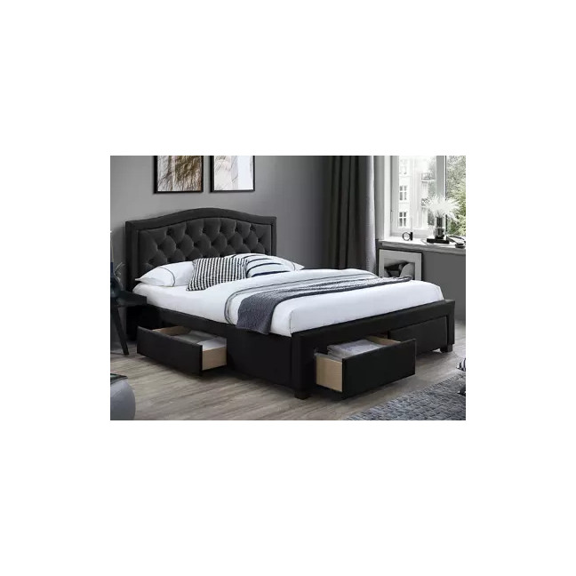 ELECTRA VELVET bed 160X200 Color Black