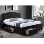 ELECTRA VELVET bed 160X200 Color Black