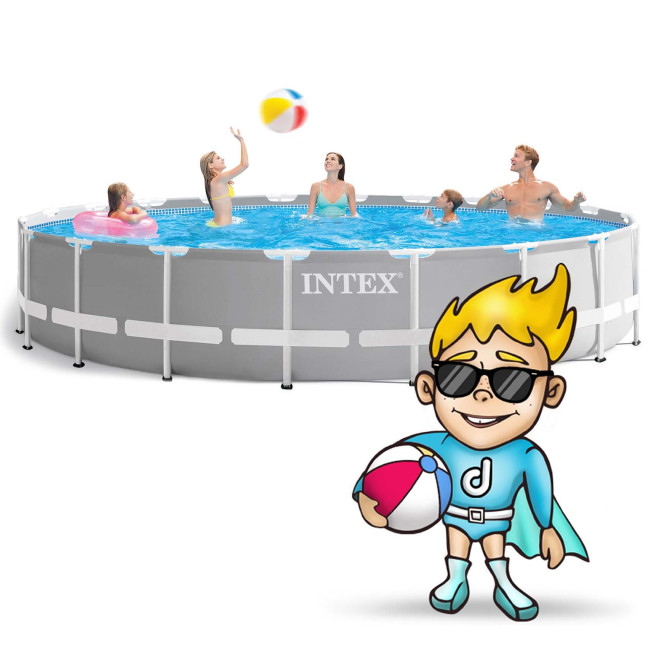 Piscine de jardin sur structure 610 x 132 cm ensemble 21w1 INTEX 26756 + trottinette GRATUITE