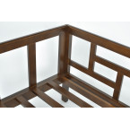 EDEN 2-Person Wooden Garden Sofa Dark Brown/Beige | Garden furniture, relaxation, modern style