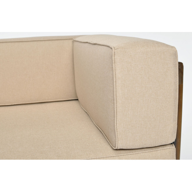 EDEN Wooden Garden Corner Sofa Dark Brown/Beige | Garden corner sofa, relaxation set, comfort on the patio
