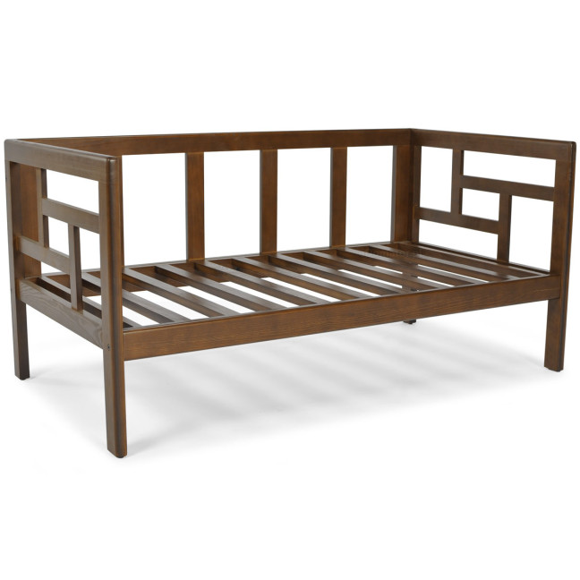 EDEN 2-Person Wooden Garden Sofa Dark Brown/Beige | Garden furniture, relaxation, modern style