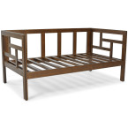 EDEN 2-Person Wooden Garden Sofa Dark Brown/Beige | Garden furniture, relaxation, modern style
