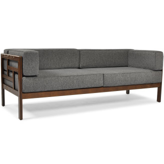 EDEN 3-Person Wooden Garden Sofa Dark Brown/Graphite | Garden furniture, relaxation, modern style