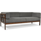 EDEN 3-Person Wooden Garden Sofa Dark Brown/Graphite | Garden furniture, relaxation, modern style