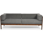 EDEN 3-Person Wooden Garden Sofa Dark Brown/Graphite | Garden furniture, relaxation, modern style