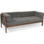 EDEN 3-Person Wooden Garden Sofa Dark Brown/Graphite | Garden furniture, relaxation, modern style