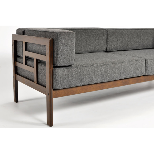 EDEN 3-Person Wooden Garden Sofa Dark Brown/Graphite | Garden furniture, relaxation, modern style