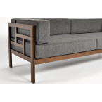 EDEN 3-Person Wooden Garden Sofa Dark Brown/Graphite | Garden furniture, relaxation, modern style