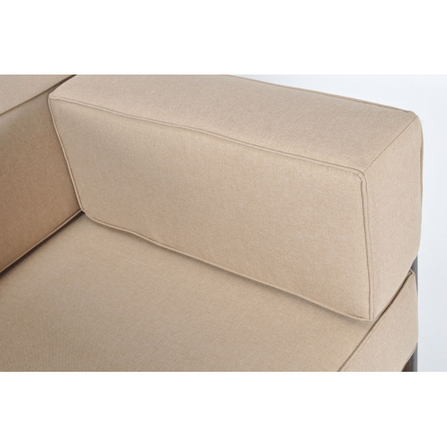 EDEN Wooden Garden Corner Sofa Dark Brown/Beige | Garden corner sofa, relaxation set, comfort on the patio