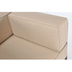 EDEN Wooden Garden Corner Sofa Dark Brown/Beige | Garden corner sofa, relaxation set, comfort on the patio