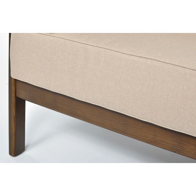 EDEN Wooden Garden Corner Sofa Dark Brown/Beige | Garden corner sofa, relaxation set, comfort on the patio