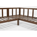 EDEN Wooden Garden Corner Sofa Dark Brown/Beige | Garden corner sofa, relaxation set, comfort on the patio