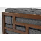 EDEN Wooden Garden Armchair Dark Brown/Beige | Comfortable garden armchair, modern style, for patio and balcony