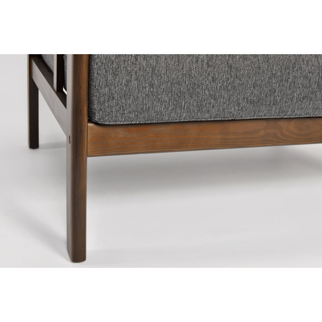 EDEN Wooden Garden Armchair Dark Brown/Beige | Comfortable garden armchair, modern style, for patio and balcony