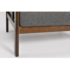 EDEN Wooden Garden Armchair Dark Brown/Beige | Comfortable garden armchair, modern style, for patio and balcony