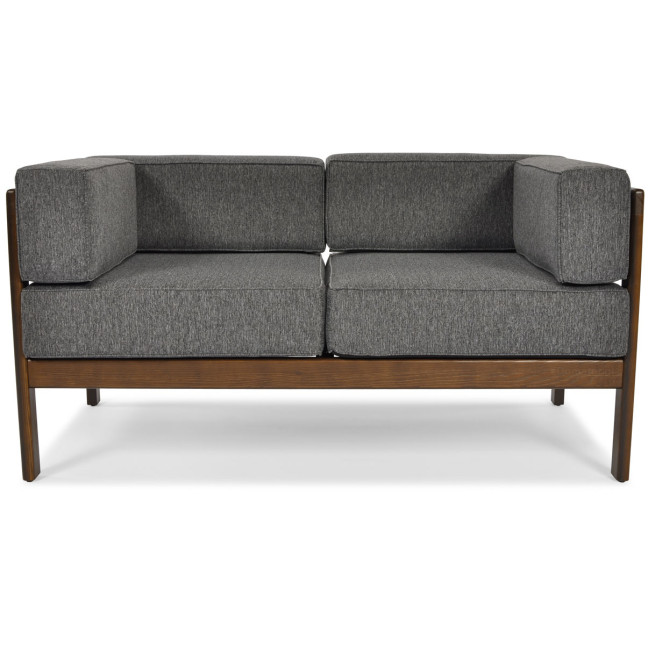 EDEN 2-Person Wooden Garden Sofa Dark Brown/Beige | Garden furniture, relaxation, modern style