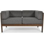 EDEN 2-Person Wooden Garden Sofa Dark Brown/Beige | Garden furniture, relaxation, modern style
