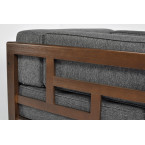 EDEN 2-Person Wooden Garden Sofa Dark Brown/Beige | Garden furniture, relaxation, modern style