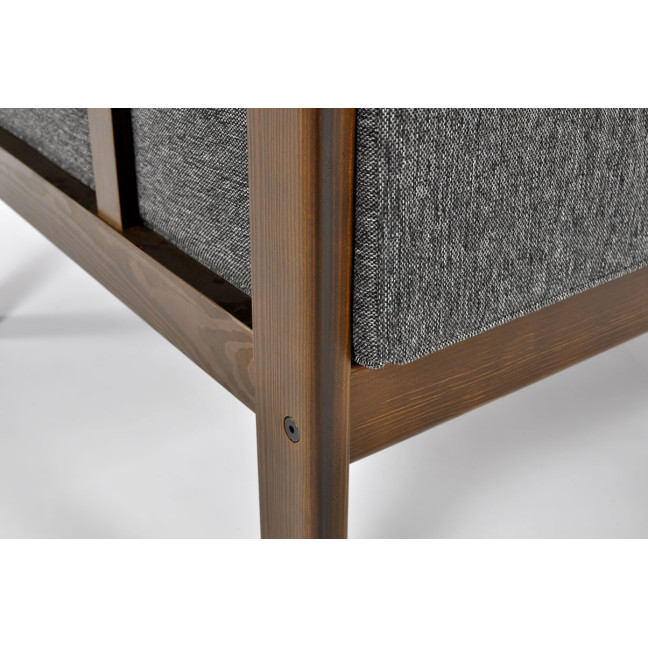 EDEN 2-Person Wooden Garden Sofa Dark Brown/Beige | Garden furniture, relaxation, modern style
