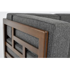 EDEN Wooden Garden Corner Sofa Dark Brown/Beige | Garden corner sofa, relaxation set, comfort on the patio