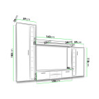 BENTLEY - WALL UNIT OAK GREY