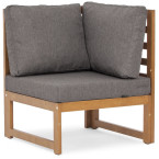 MALTA corner segment - dark brown/graphite cushion