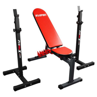 Training Bench + Two Barbell Supports