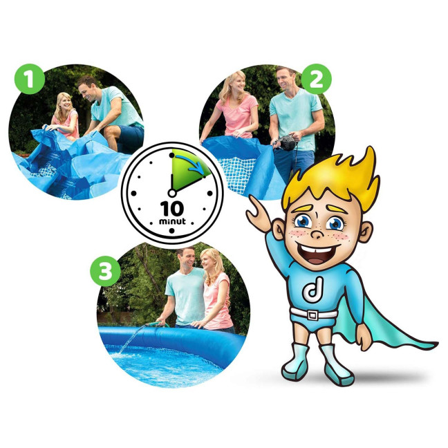 Garden Inflatable Pool 305 x 76 cm 16w1 INTEX 28122 + Bubble Machine FREE