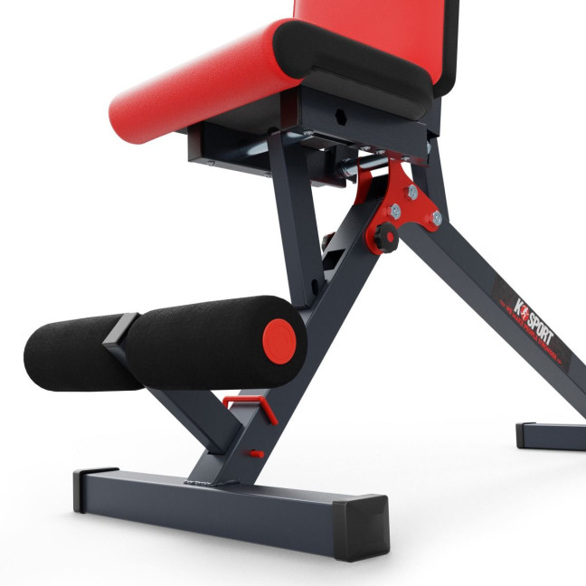 training bench and adjustable barbell support