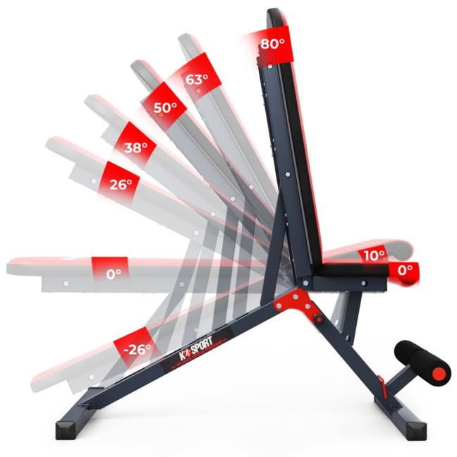 training bench and adjustable barbell support