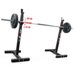 training bench and adjustable barbell support