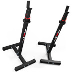 training bench and adjustable barbell support