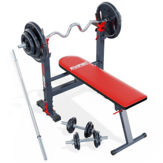 Exercise bench and 100 kg weight set