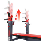 Exercise bench and 100 kg weight set