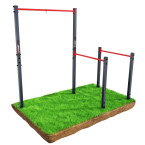 Dip bars + garden pull-up bar