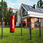 Dip bars + garden pull-up bar