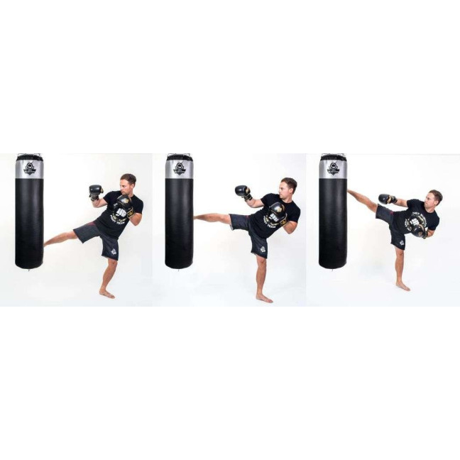 130 cm / 60 kg - Punching bag 60 KG! Punching bag with rubber granulate SBRX 130 cm Silver